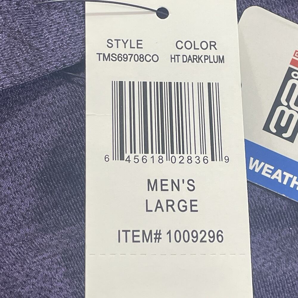 Weatherproof 32 Degrees Cool‎ Polo Shirt Men's Large Dark Plum Short Sleeved - Picture 8 of 8